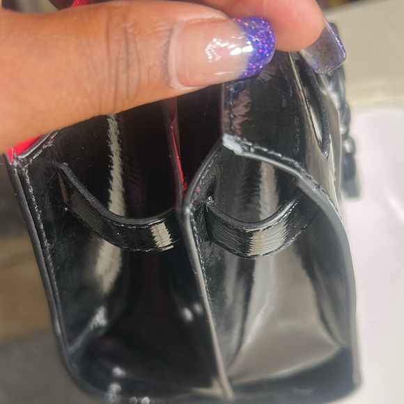 Aldo Black and Red Tote Bag with Leather Handles - Picture 7 of 7